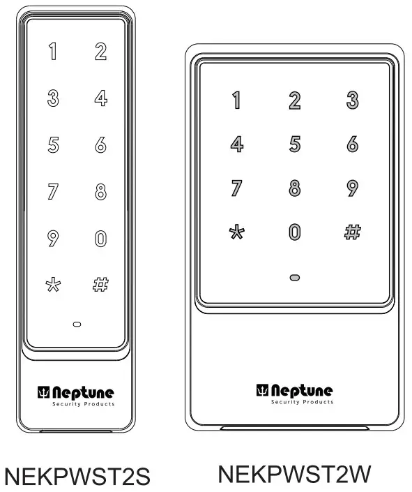 NEPTUNE NEKPWST2W Keypad Touch EM HID MF S Alone