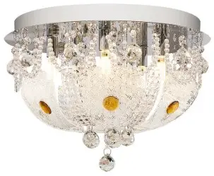 Telbix CTC40-W Elanza 5 Lt Flush Mount Chrome