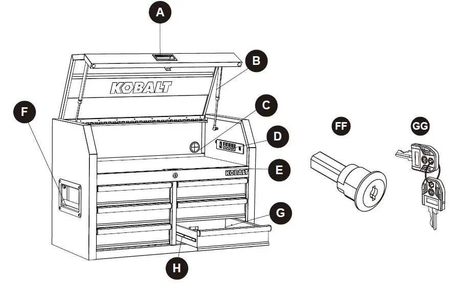 KOBALT SS22145 6 Drawer Chest-7