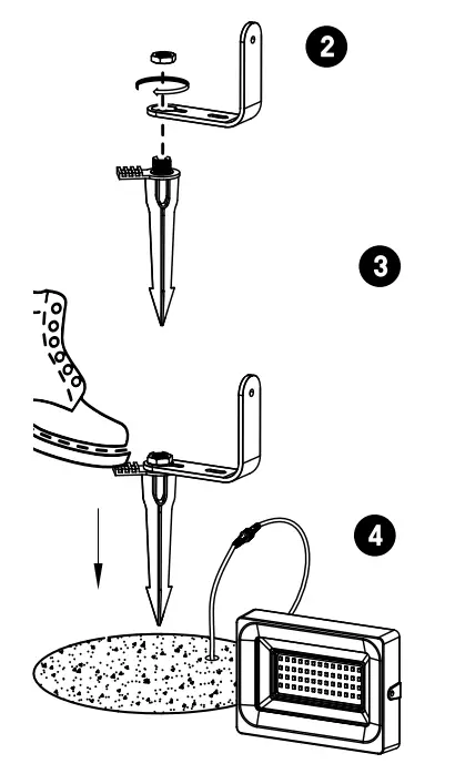 Installation with ground stake