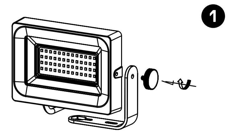Installation with the "L" bracket