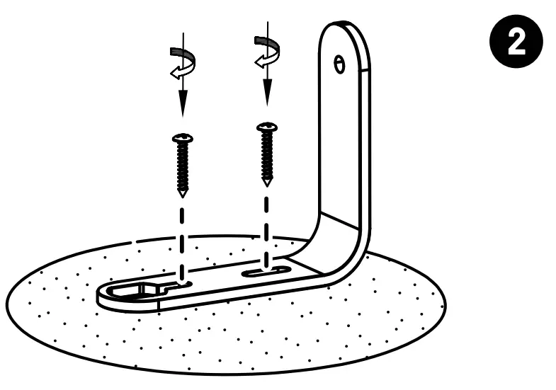 Installation with the "L" bracket