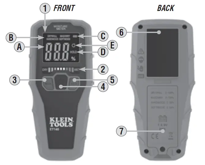 KLEIN-TOOL-ET140-Pinless-Moisture-Mete-3