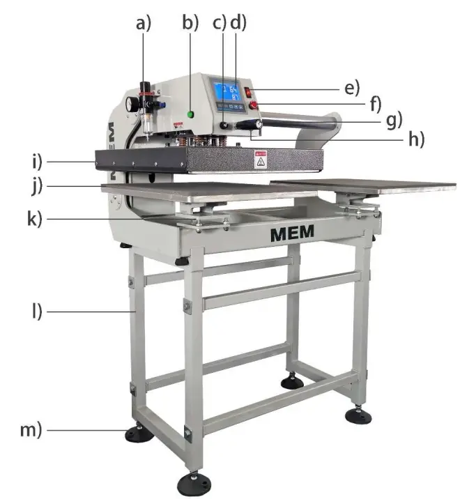 MEM TQ-4050 16 x 20 Upper Sliding Pneumatic Double -