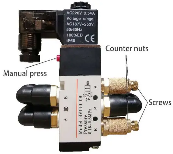 MEM TQ-4050 16 x 20 Upper Sliding Pneumatic Double - solenoid valve