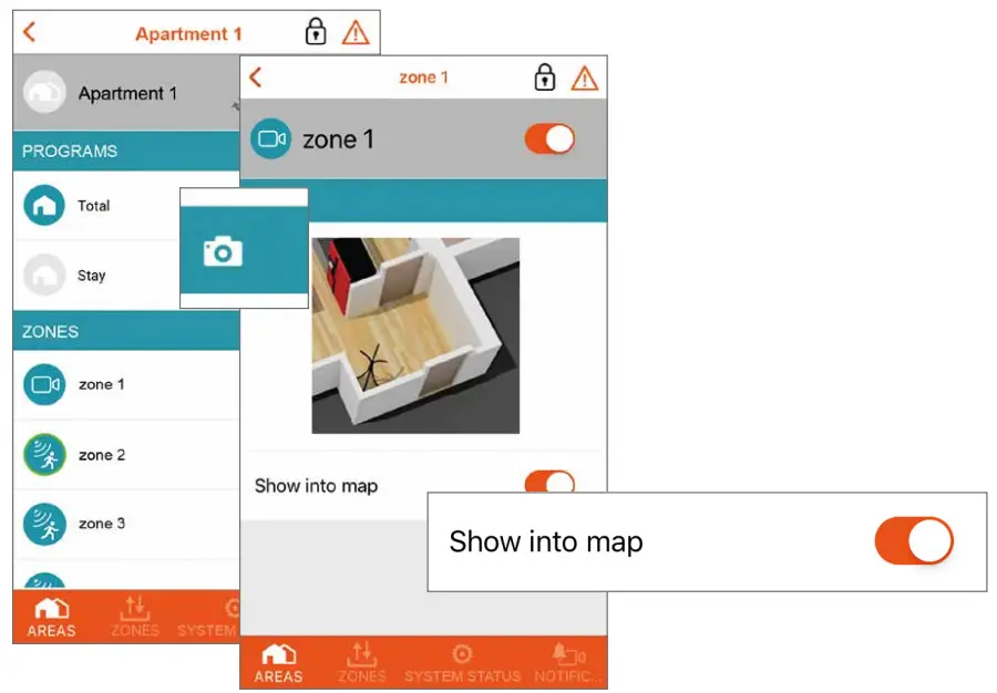 AMC LARIO Smart Control Panel - Clicking on the individual
