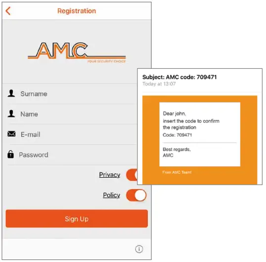 AMC LARIO Smart Control Panel - Set a password