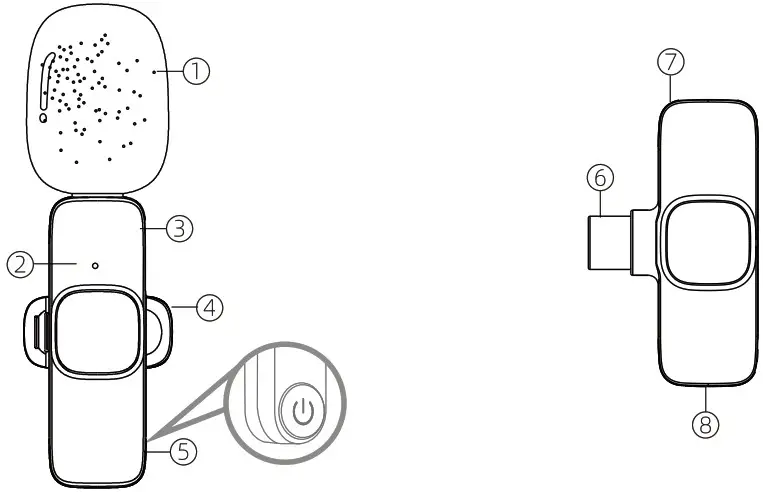 hippo digital M10D Smart Wireless Microphone - diagram