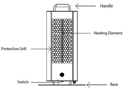 HEAT outdoors-901851 Shadow-Sidekick Grande-Infrared Heater-1