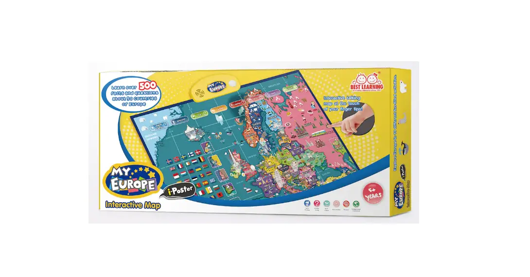 Best Learning 4222 I-poster My Europe Interactive Map Instructions