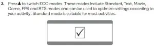 FIG 23 ECO Modes and Gameplus Switching