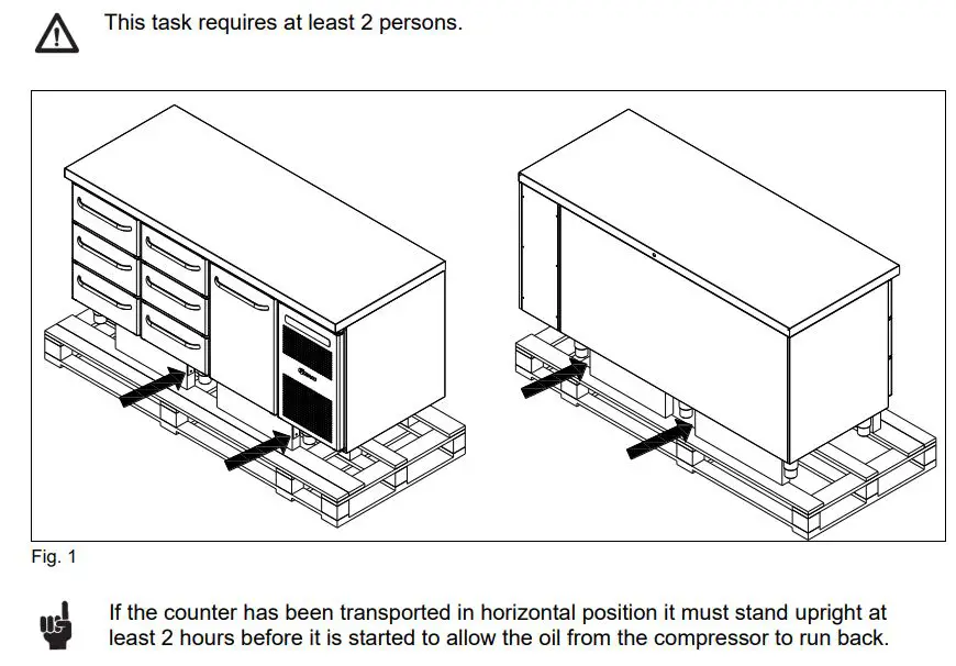 GRAM K 1807 CSG Three Door Refrigerated Counter Instructions - Fig 1