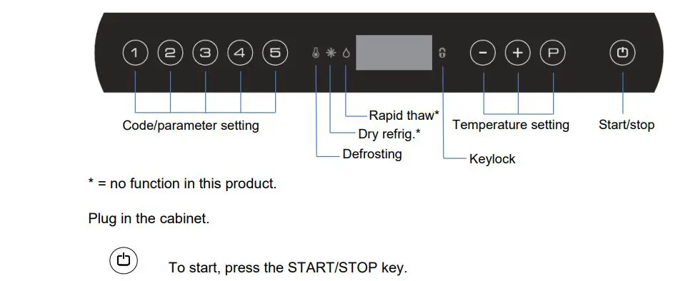GRAM K 1807 CSG Three Door Refrigerated Counter Instructions - Starting up