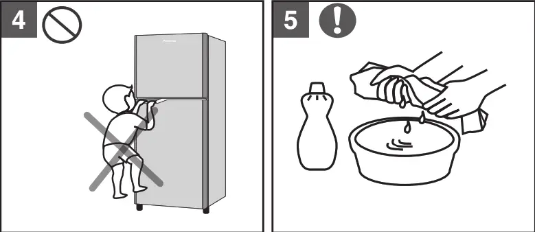 Panasonic - logo Panasonic Refrigerator Istruction - Safety Precautions 3