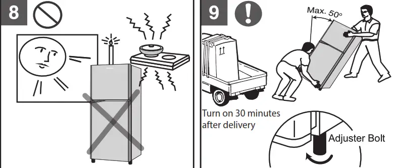 Panasonic - logo Panasonic Refrigerator Istruction - Safety Precautions 5