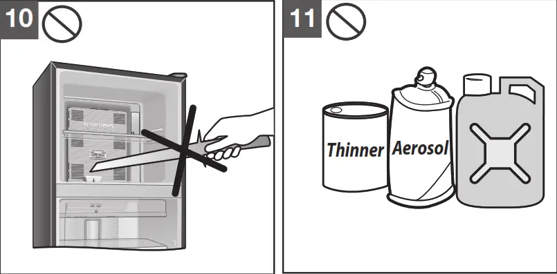 Panasonic - logo Panasonic Refrigerator Istruction - Safety Precautions 6