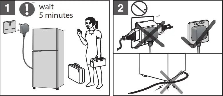 Panasonic - logo Panasonic Refrigerator Istruction - Safety Precautions