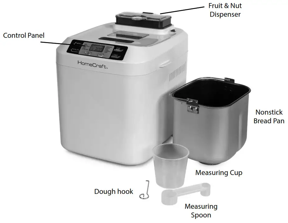 HomeCraft HCPBMAD2WH Bread Maker-- HomeCraft