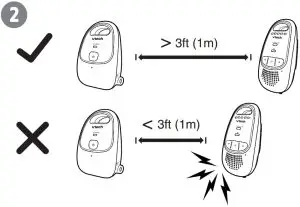Positioning the baby monitor