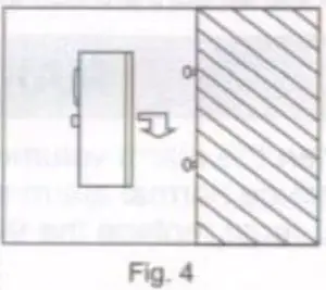 FIG 4 MOUNTING INDOORS USING SCREWS