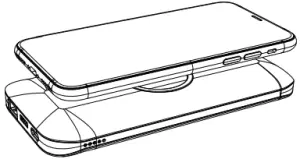 mophie powerstation wirelesss dock - on of butten