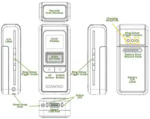 KOAMTAC KDC185 Bluetooth Barcode Scanner -Diagram