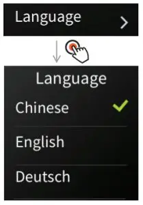 Language setting