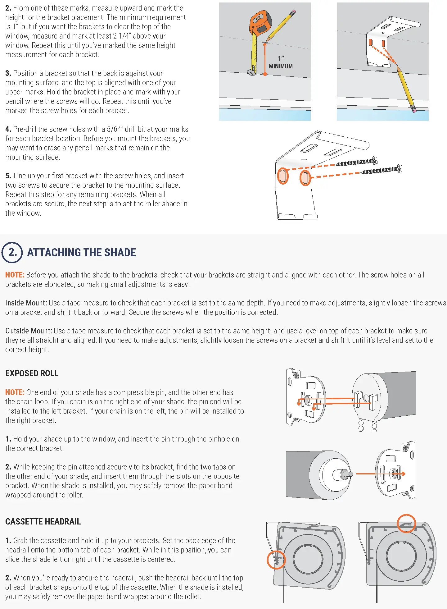 From one of these marks