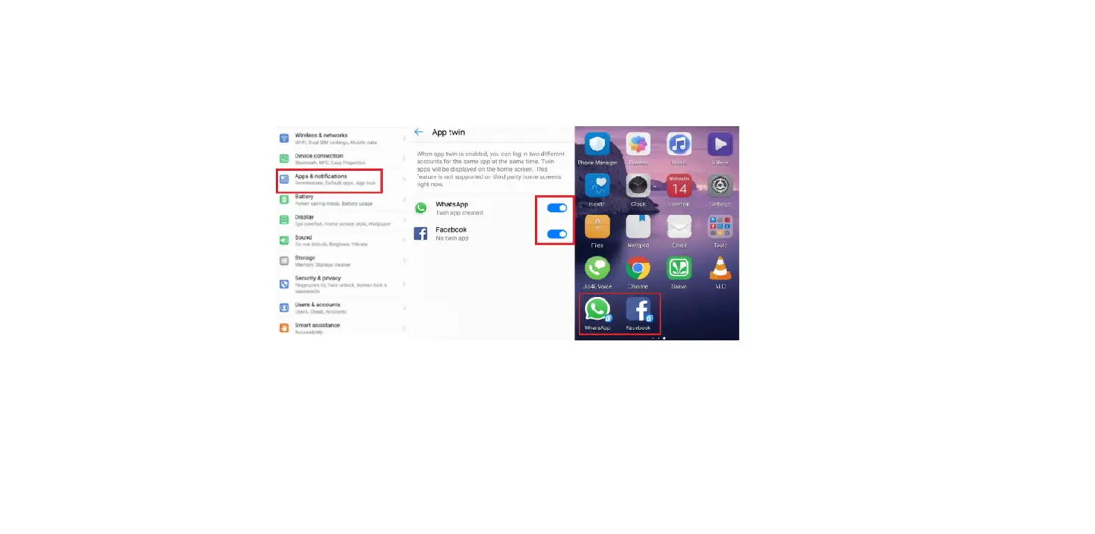 Logging In To Two Social Media Accounts At The Same Time - Huawei Mate 10