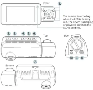 ReXING V3 Basic Dash Camera with WiFi-Camera Overview