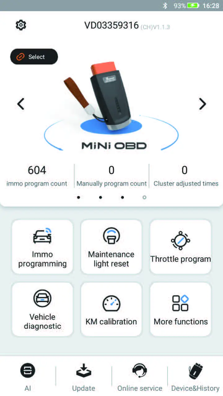Xhorse XDMO00 Mini OBD Tool User Manual Fig4