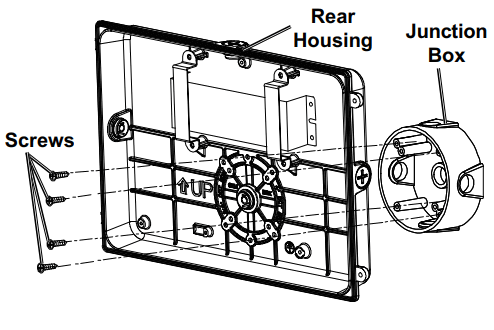 BRAUN 58077 150 Watt Equivalent 5500 Lumen Outdoor LED Wall Pack and Security Light - junction box
