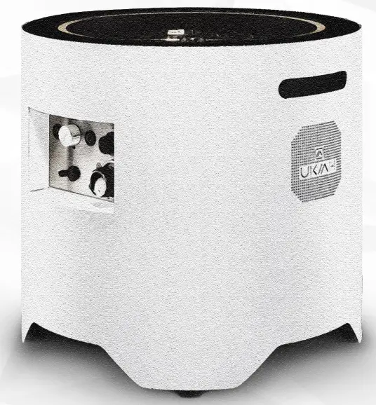 UKIAH TK 1046M Voyager 20 Inch D x 187 Inch H Outdoor Round Steel Propane Gas Fire Pit