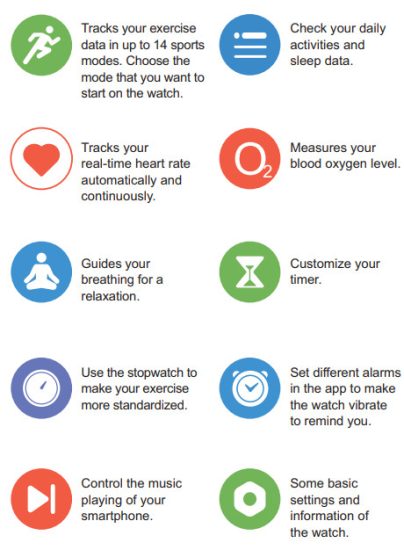 HUMBOLDT EW1 Smart Watch - Function