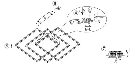 Paul Neuhaus 8196-55 LED Ceiling Light - electrical connection