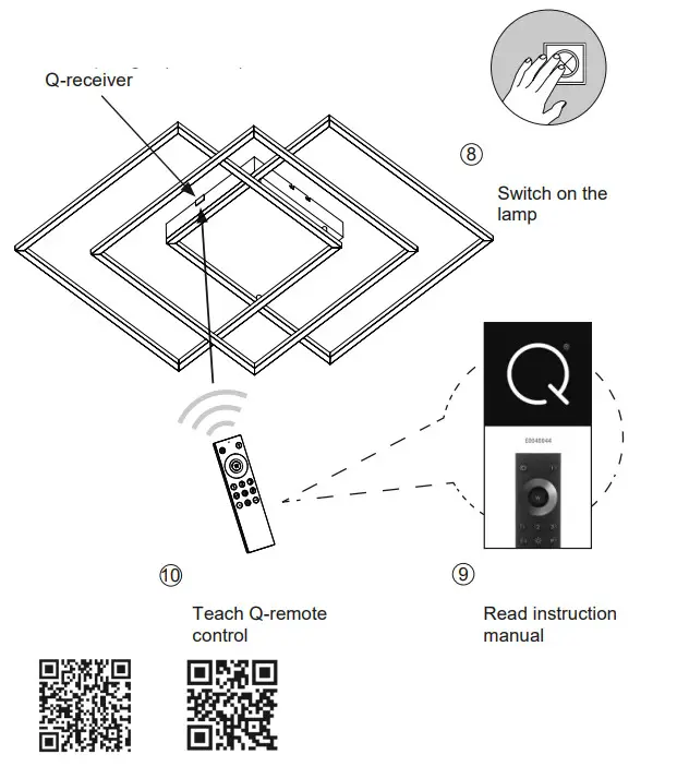 Paul Neuhaus 8196 55 LED Ceiling Light - teach remote control