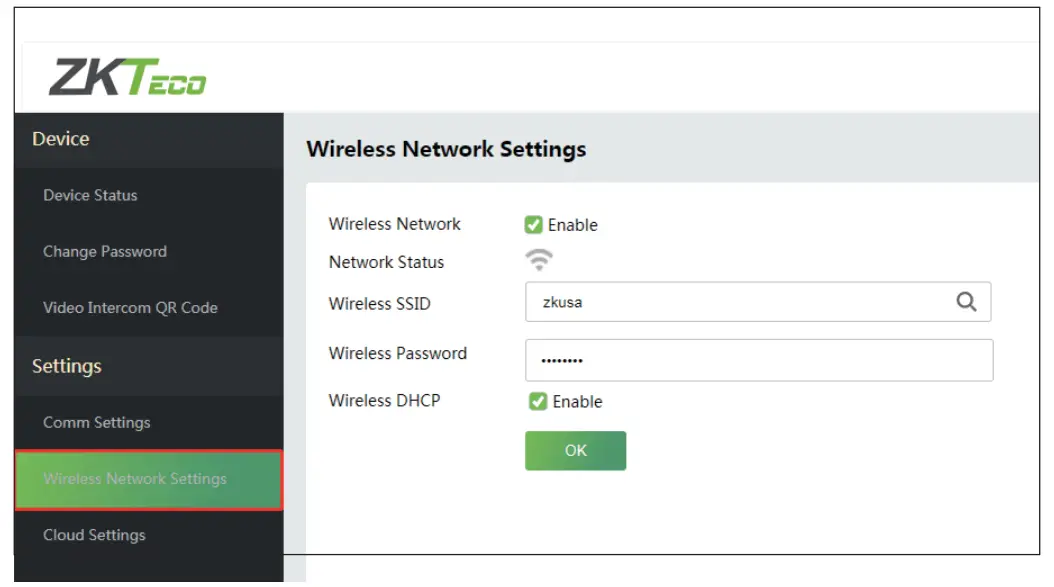ZKTECO Notus RFID and Fingerprint Access Control Terminal-Cloud Settings1