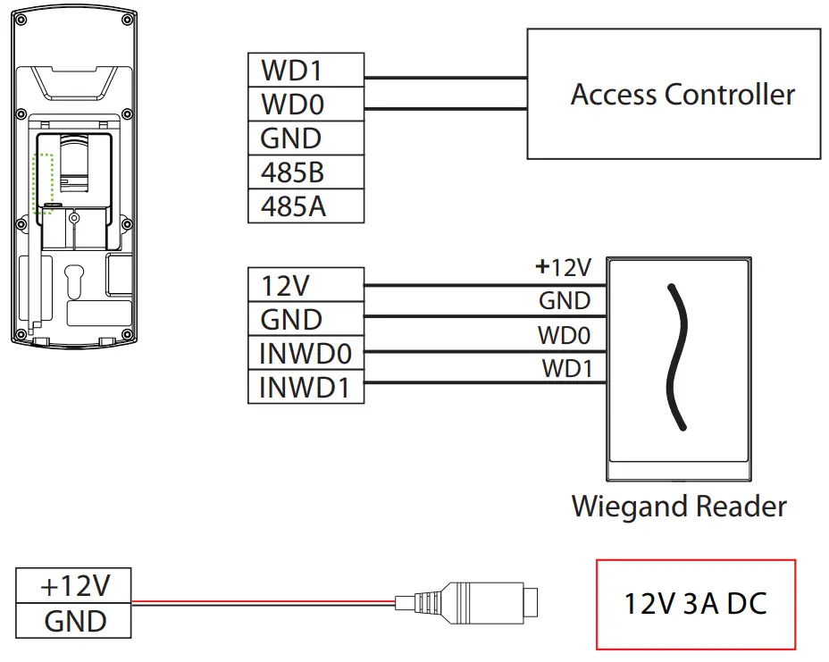 ZKTECO Notus RFID and Fingerprint Access Control Terminal-Wiegand Reader
