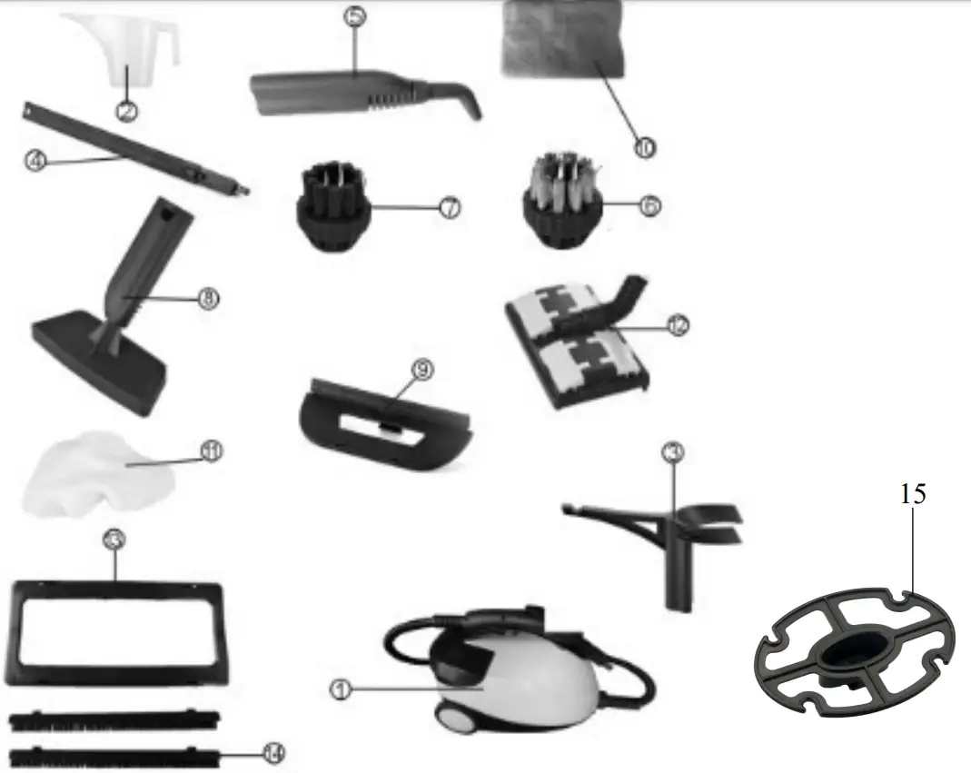 H Koenig NV6200 Steam Cleaner - figure