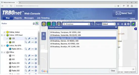TRBOnet Web Console App - figure 27