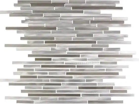 GBM-City-Lights-New-York-Gray-Thin-Linear-Mosaic-12 in. x-16-in.-Brushed-Aluminum-Metal-Wall-product