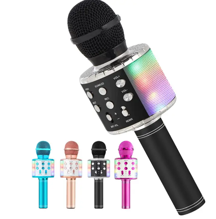 Karaoke-Microphone-for-Kids-Singing,5-in-1-Wireless-Bluetooth-Microphone-with-LED-IMAGE