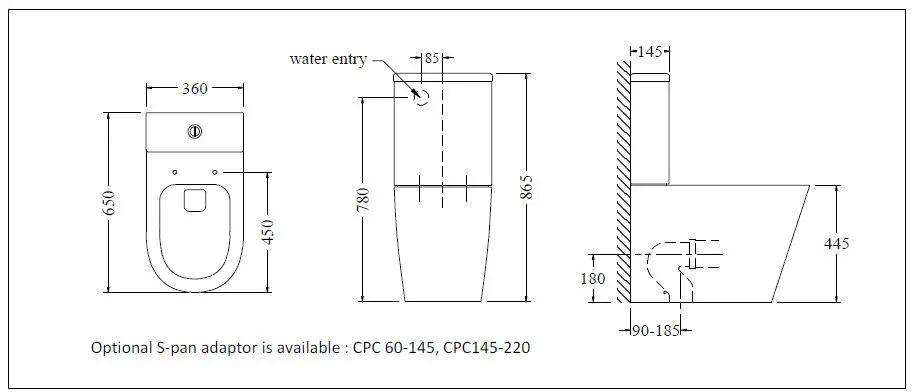 CODE BTW Pure Overheight Toilet Suite-FIG1