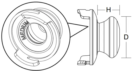 motorola PMLN8295 2 Wire Swivel Loud Audio Earpiece with Eartip - Parts