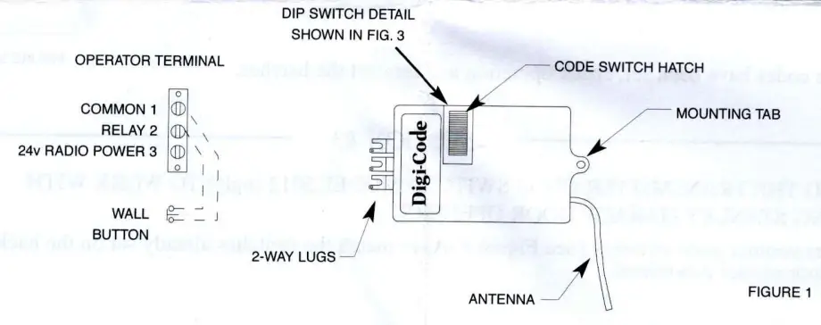 Digi-Code-5010-Garage-Door-Opener-Controls-fig-1