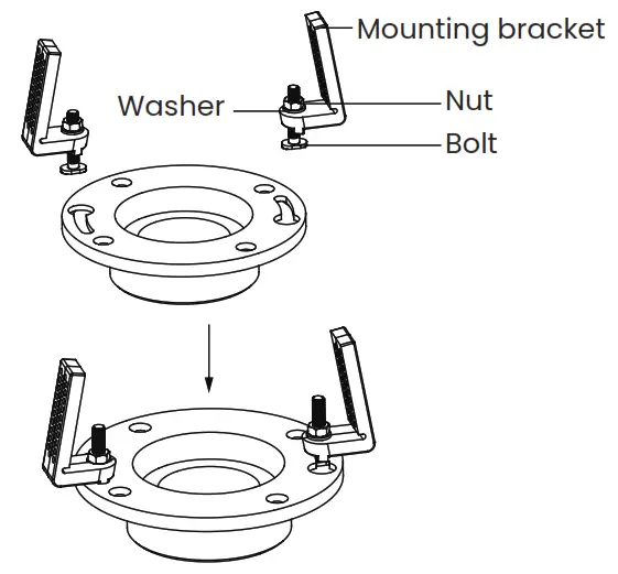 Swiss Madison SM-ST040 Touchless Tankless Toilet - Install Mounting Bracket
