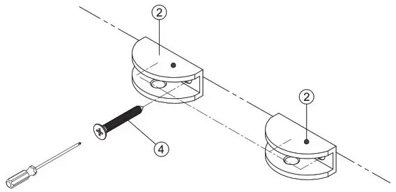 CRAFT MAIN GCS0515 Glass Rectangle Shelf - PARTS LIST 6