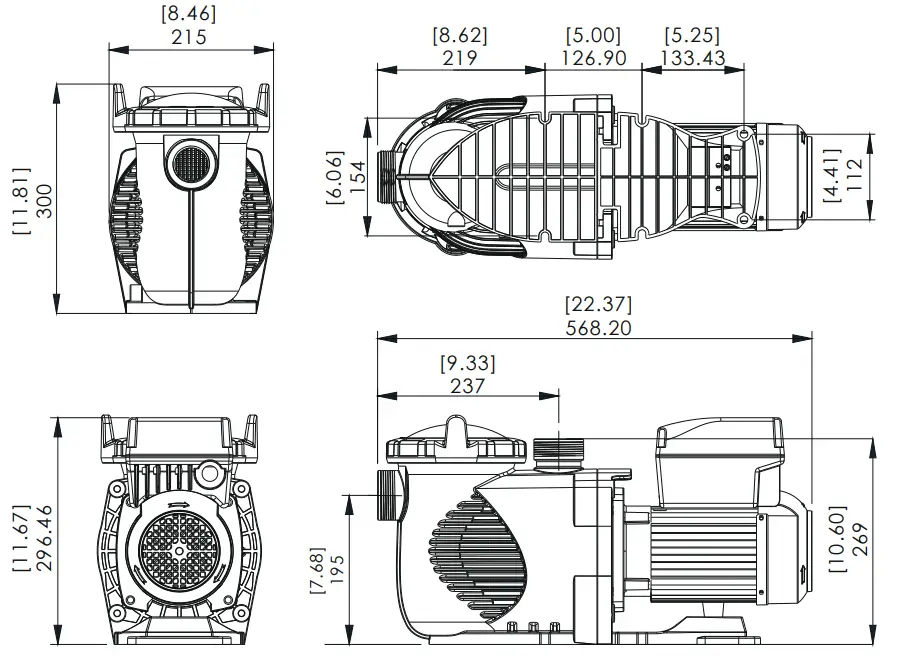 AES SPV150 Super-Power Swimming Pool Variable Speed Pump - fig