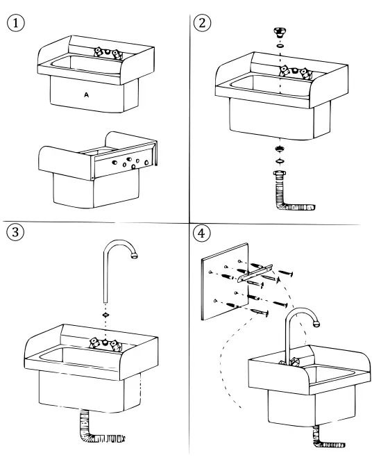 XPOtool 62685 Premium Steel Gastronomy Washbasin 7