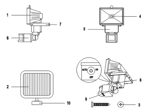 Nature POWER Solar Security Light 500 - 0